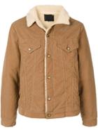 R13 Fur Lined Corduroy Jacket - Brown