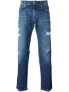 Htc Hollywood Trading Company Distressed So Cal Jeans, Men's, Size: 33, Blue, Cotton
