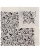 Saint Laurent Skull Print Bandana - White