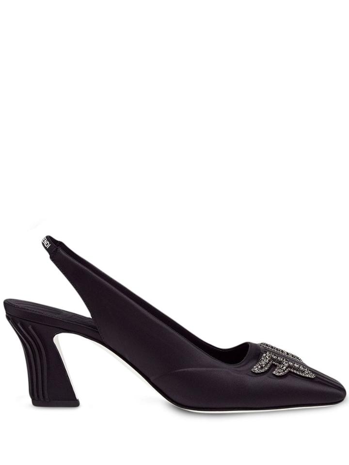 Fendi Ffreedom Crystal Logo Pumps - Blue