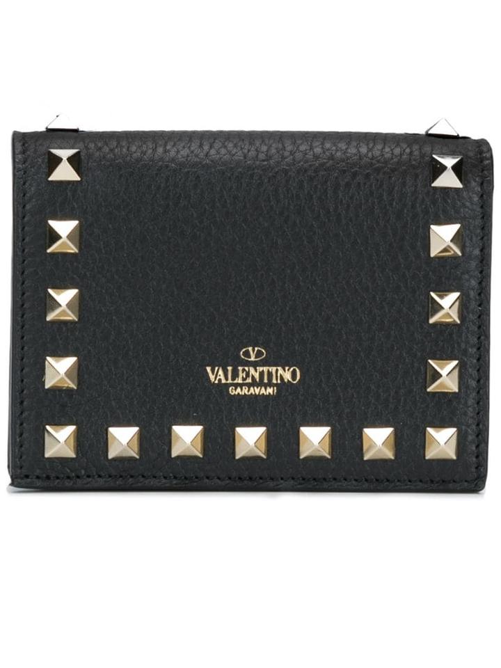 Valentino Valentino Garavani Compact Rockstud Wallet - Black