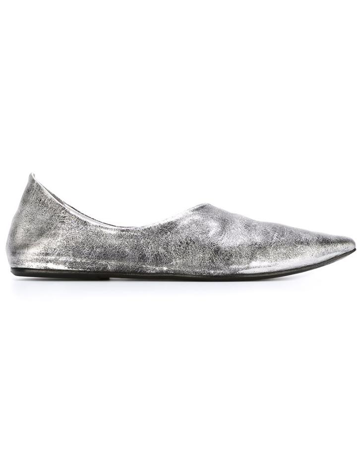 Marsèll Metallic Pointed Toe Ballerinas