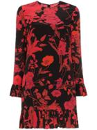 Valentino Printed Flower Dress - Black