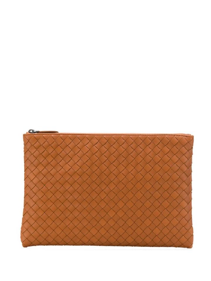 Bottega Veneta Intrecciato Weave Make-up Bag - Brown