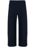 The Row Slit Front Cropped Trousers - Blue