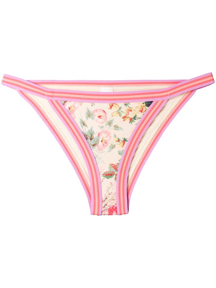 Zimmermann Floral Bikini Bottoms - Pink & Purple