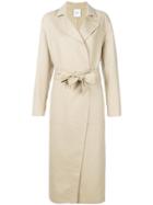 Agnona Long Belted Coat - Brown