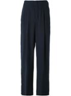 See By Chloé Wide Leg Trousers, Women's, Size: 40, Blue, Polyester
