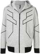 Blackbarrett Geometric Detail Zip Sweatshirt - Grey