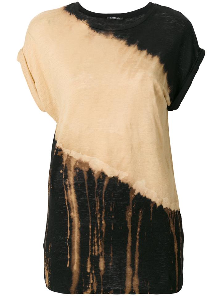 Balmain Tie-dye Top - Black