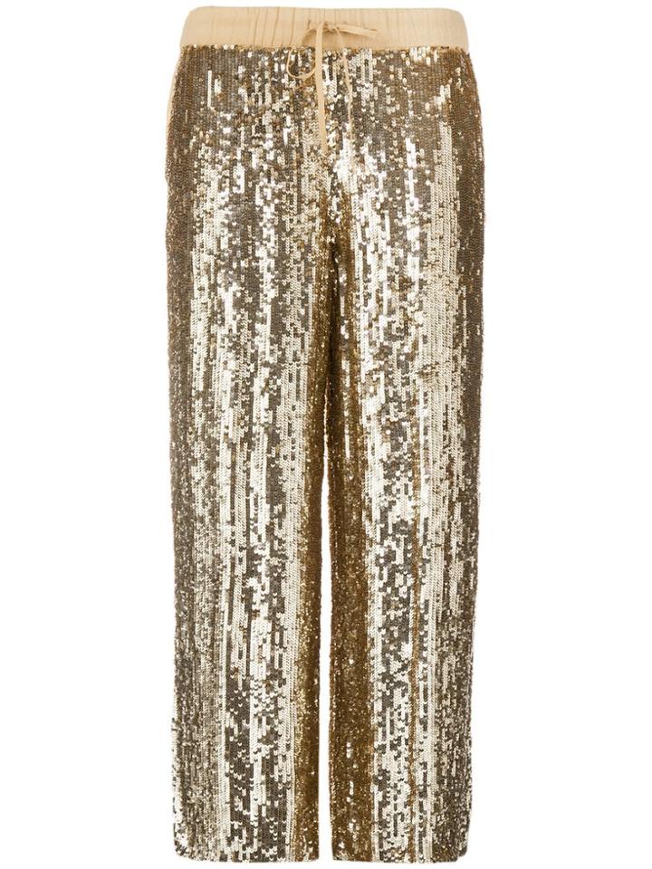 P.a.r.o.s.h. Drawstring Sequin Trousers - Metallic