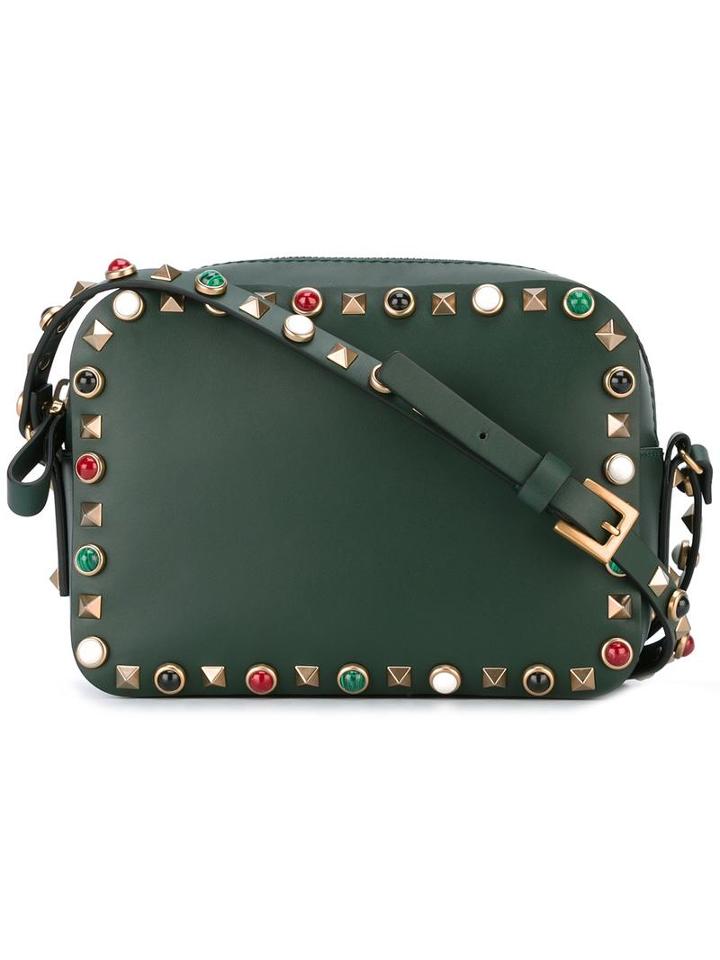 Valentino 'rockstud Rolling' Shoulder Bag, Women's, Green