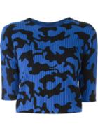 Zoe Jordan 'newton' Camo Jumper, Women's, Size: Medium/large, Blue, Cashmere/wool