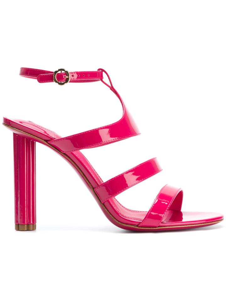 Salvatore Ferragamo Strappy High-heel Sandals - Pink & Purple