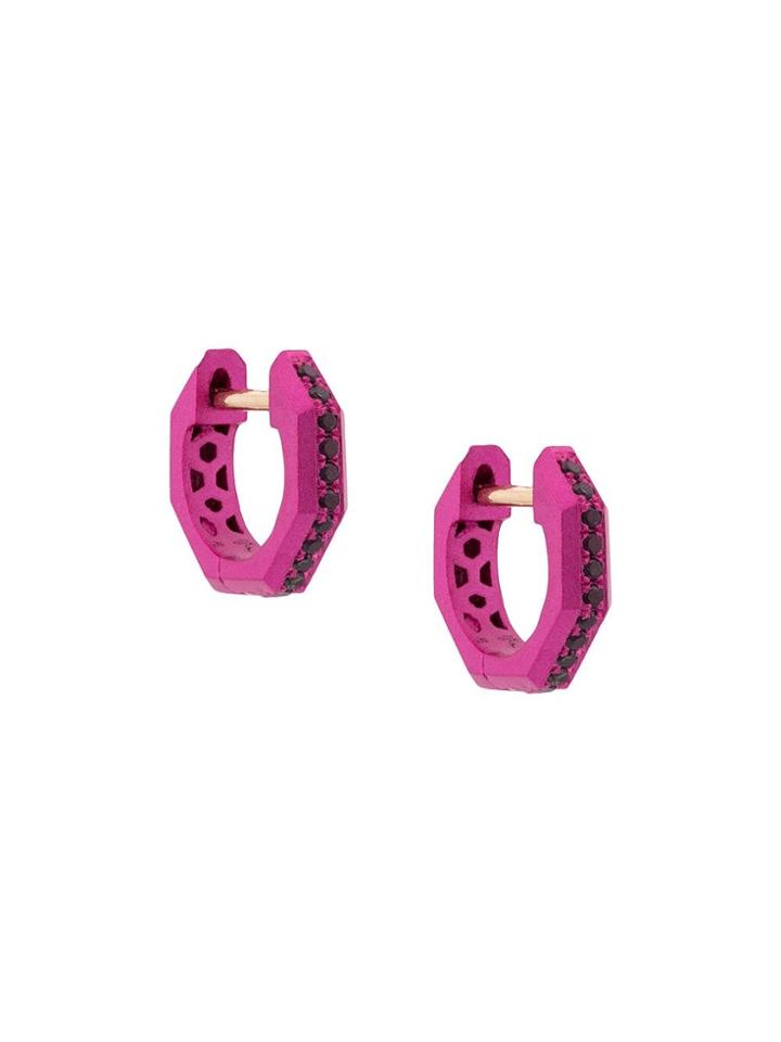 Sorellina Otto Diamond Hoops - Pink