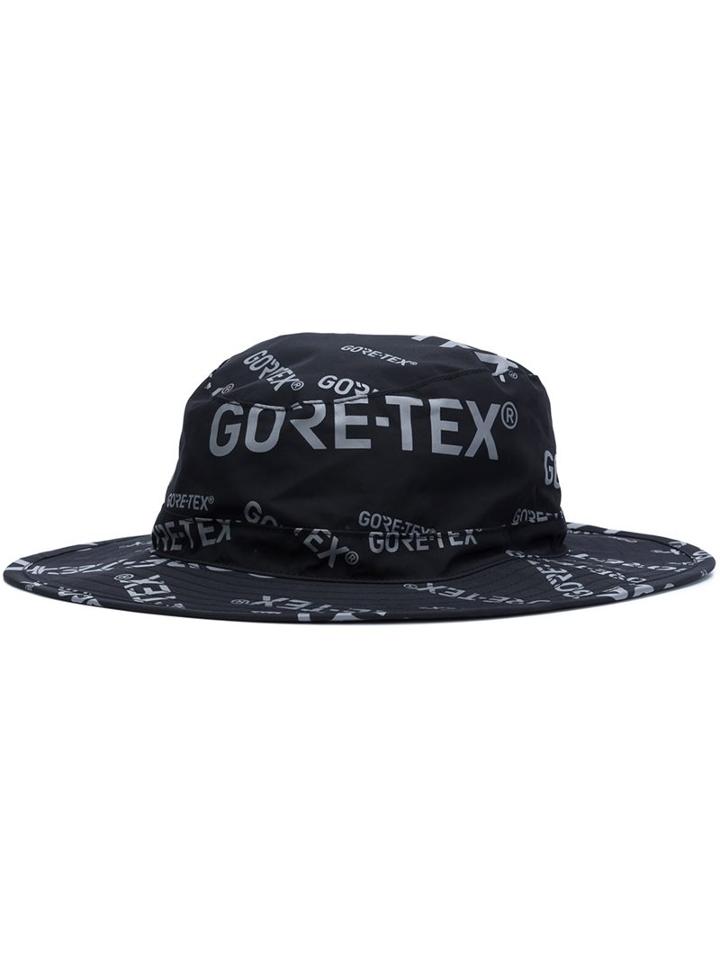Herschel Supply Co. Text Print Boater Hat, Men's, Size: Medium, Black, Polyester