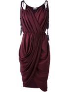 Lanvin Draped Sleeveless Dress, Women's, Size: 40, Pink/purple, Polyester
