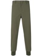 Neil Barrett - Fitted Ankle Tapered Trousers - Men - Cotton/spandex/elastane - 48, Green, Cotton/spandex/elastane