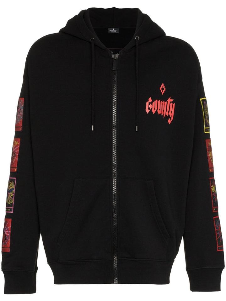 Marcelo Burlon County Of Milan Tarot Cotton Hoodie - Black
