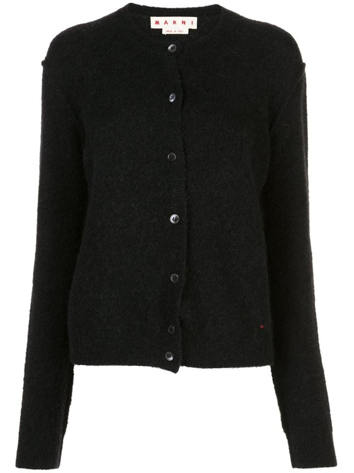 Marni Button Front Cardigan - Black