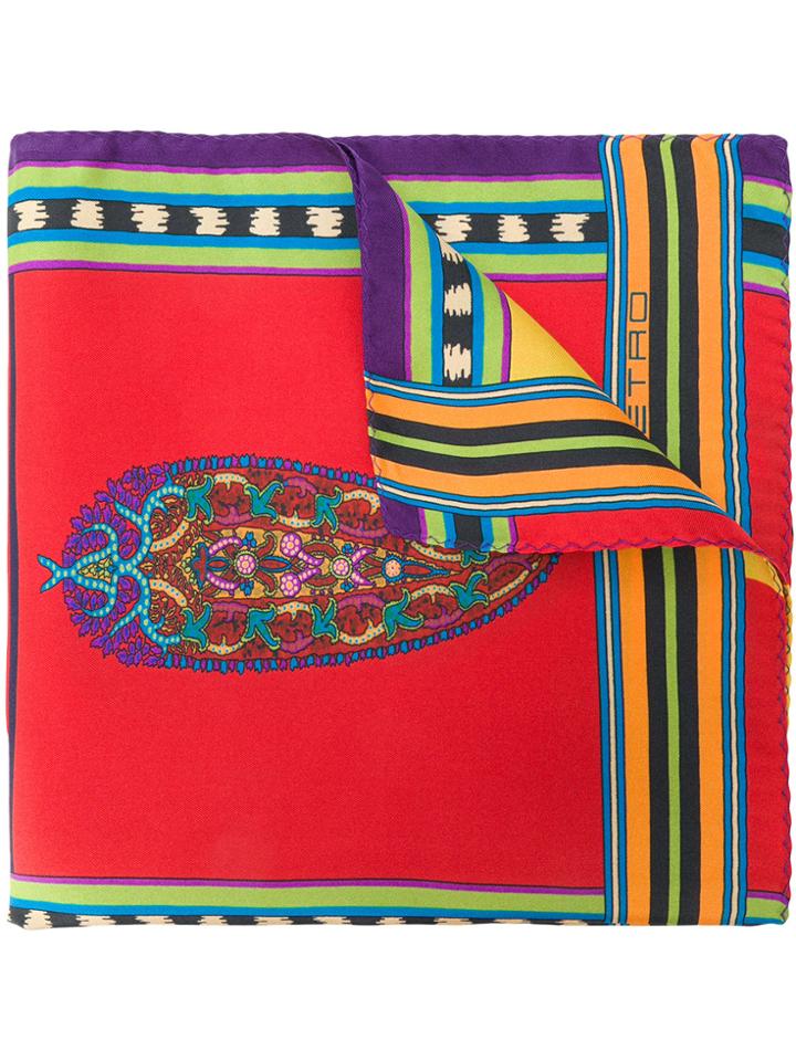 Etro Paisley Printed Scarf - Red