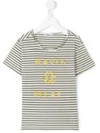 Babe And Tess - Striped Printed T-shirt - Kids - Cotton - 6 Yrs, White