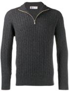 Brunello Cucinelli Cashmere Ribbed Sweatshirt - Grey