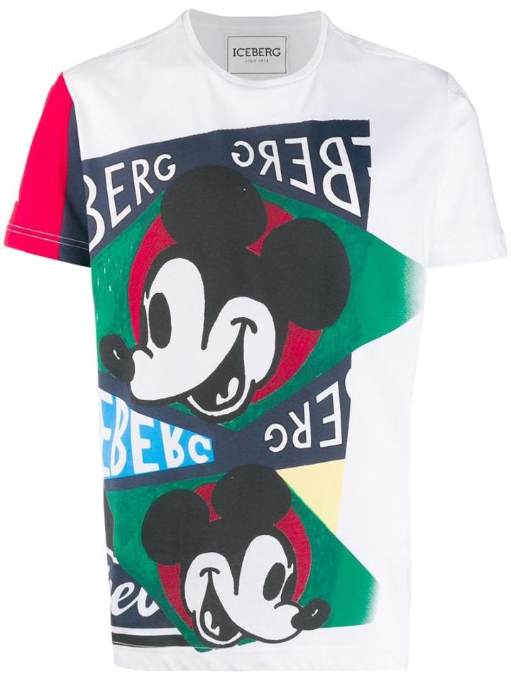 Iceberg Mickey Mouse Print T-shirt - White