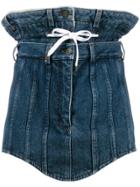 Y / Project Double Waist Denim Mini Skirt - Blue