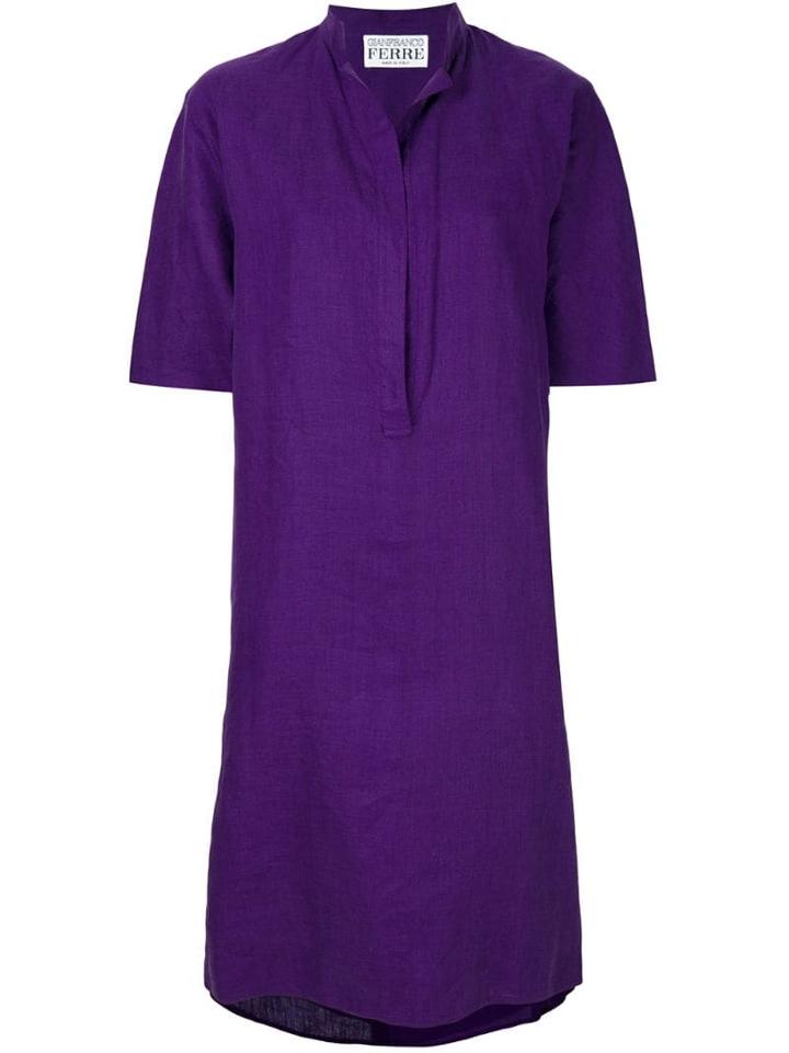 Gianfranco Ferré Pre-owned Short Tunic Dress - Purple