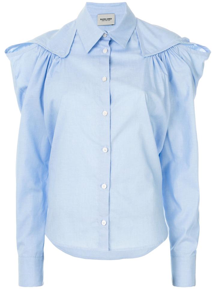 Rachel Comey Fril-detail Fitted Shirt - Blue