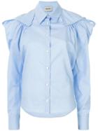 Rachel Comey Fril-detail Fitted Shirt - Blue