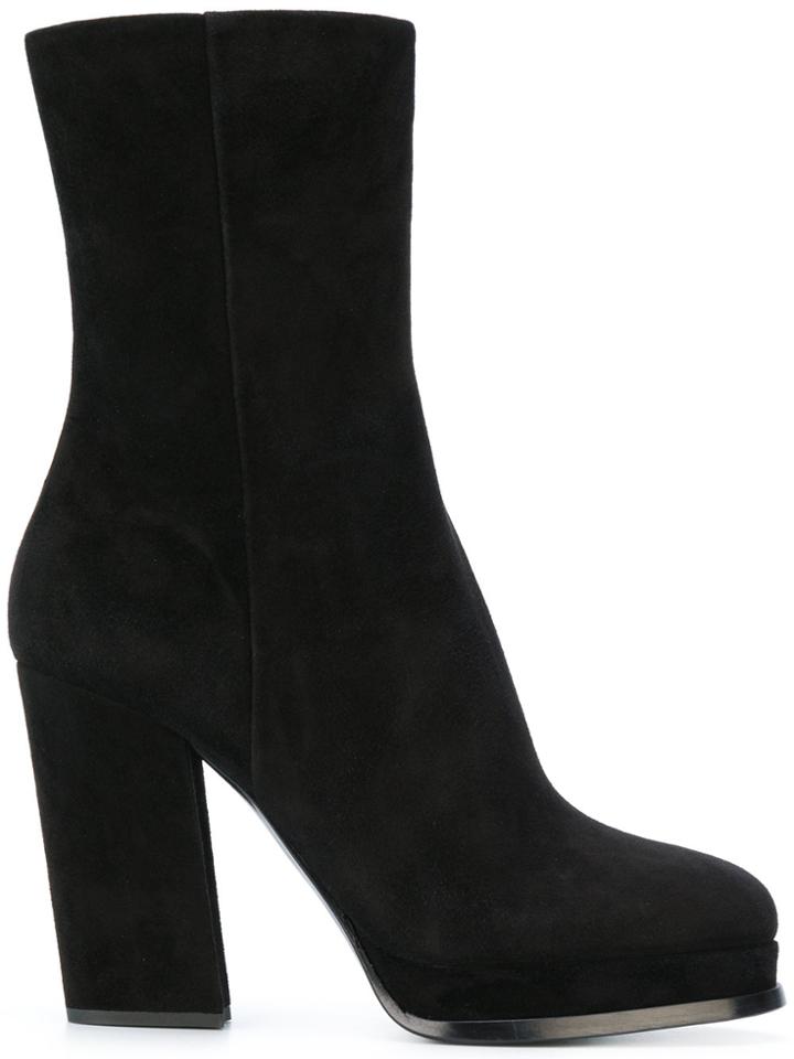 Giorgio Armani Platform Boots - Black