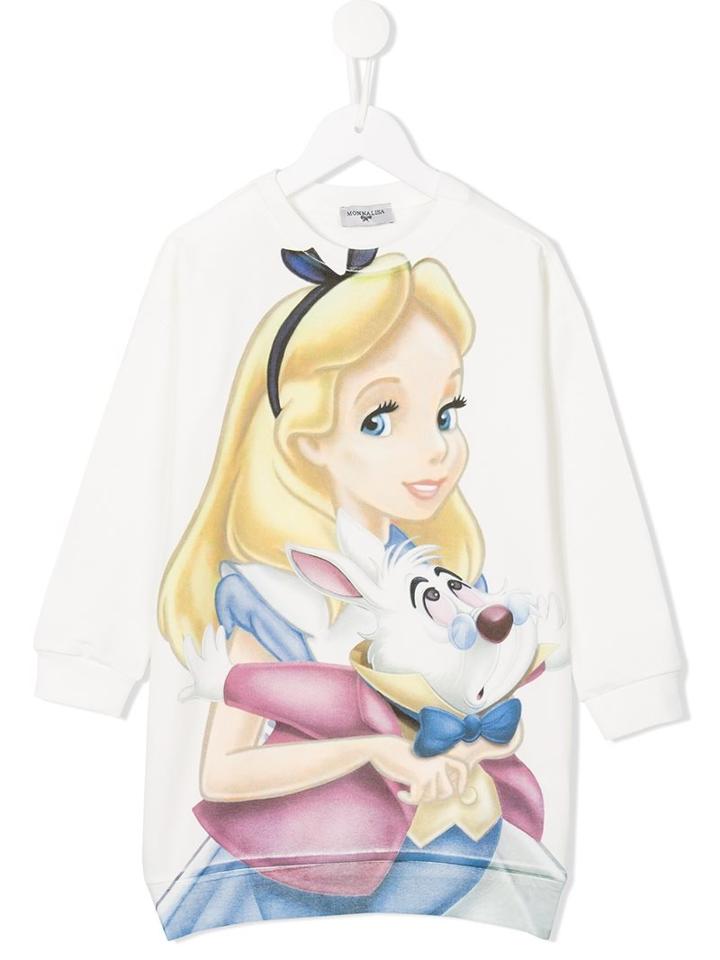 Monnalisa Alice In Wonderland Sweatshirt, Girl's, Size: 11 Yrs, White