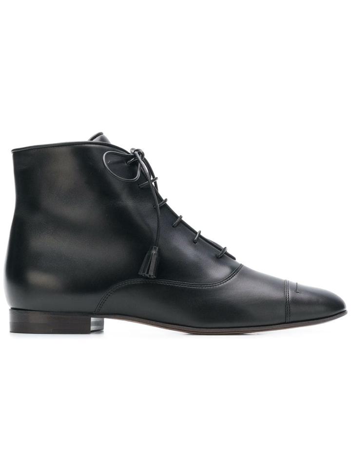 Giorgio Armani Lace-up Ankle Boots - Black