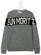 Mc2 Saint Barth Kids Teen Sun Mortiz Knit Jumper - Grey
