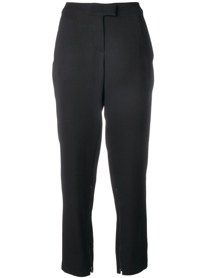 Giorgio Armani High Waist Tapered Trousers - Black