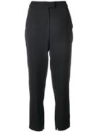 Giorgio Armani High Waist Tapered Trousers - Black