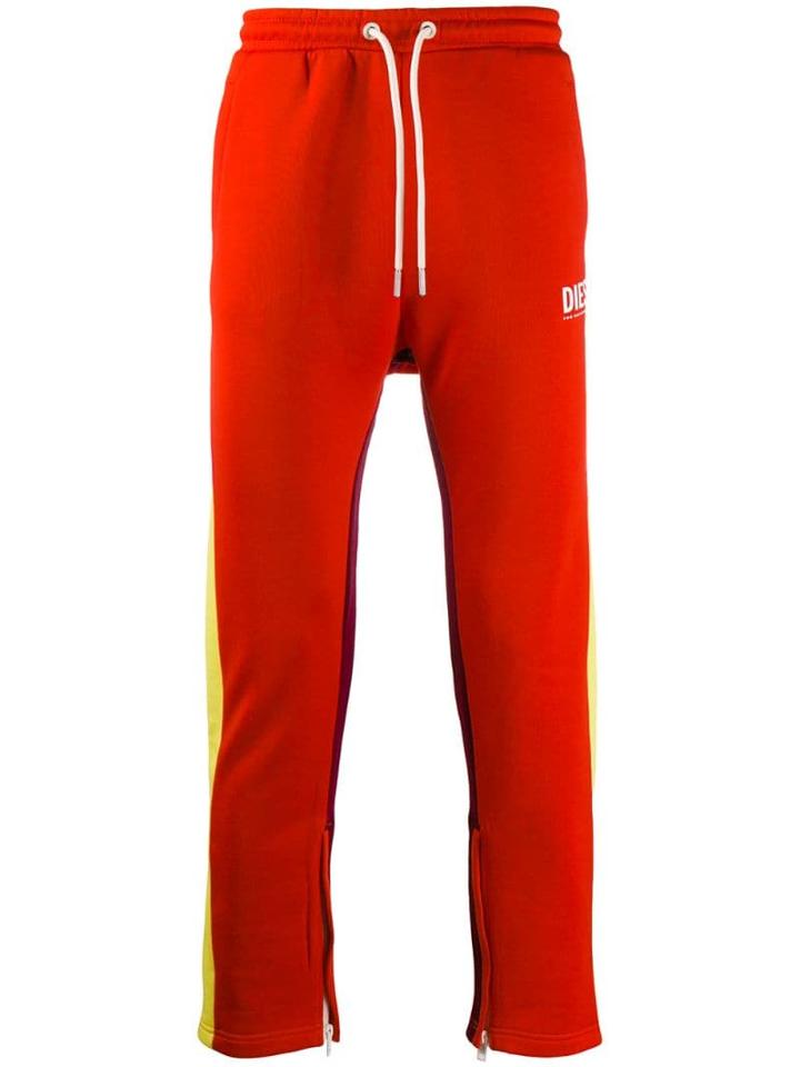 Diesel Colour Block Track Pants - Red