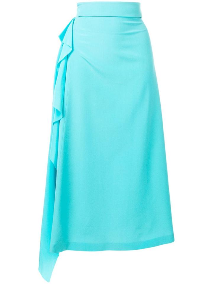 Maison Flaneur Flared Midi Skirt - Blue