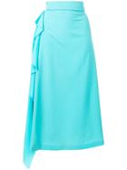 Maison Flaneur Flared Midi Skirt - Blue