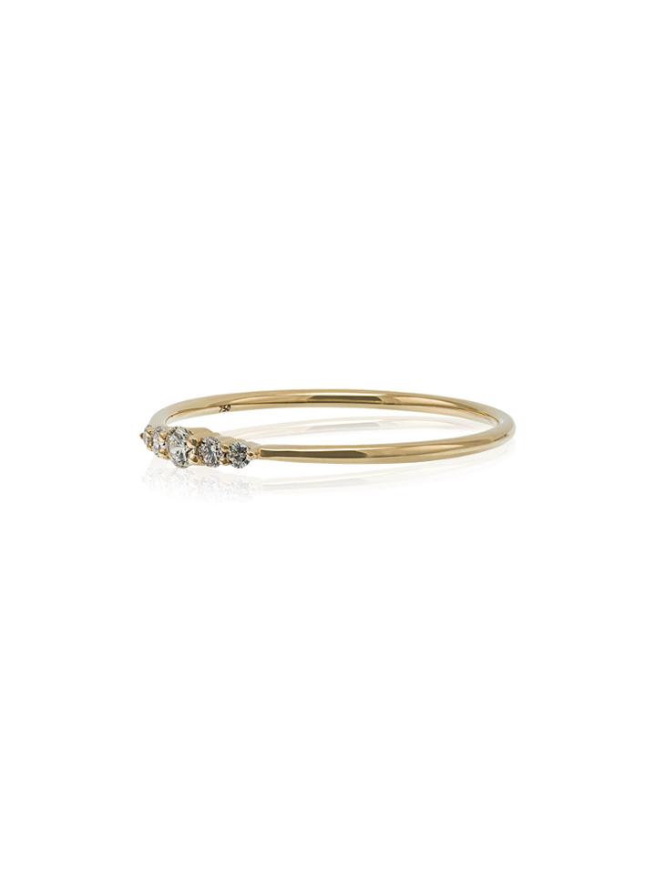 Rosa De La Cruz 18k Yellow Gold Five Diamond Ring - Metallic