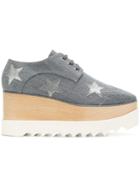 Stella Mccartney Star Elyse Denim Platform Shoes - Grey