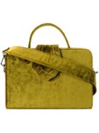 Mehry Mu - Velvet Box Tote - Women - Leather/polyester - One Size, Green, Leather/polyester
