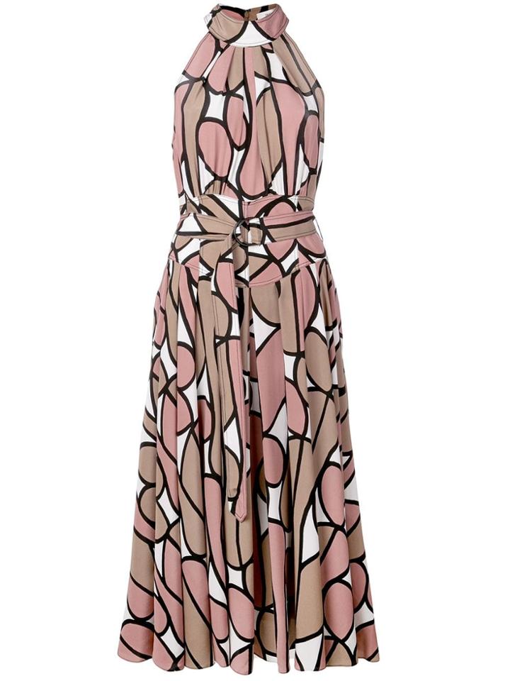 Diane Von Furstenberg Nicola Silk Crepe De Chine Midi Dress - Brown