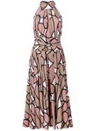 Diane Von Furstenberg Nicola Silk Crepe De Chine Midi Dress - Brown