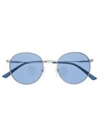 Calvin Klein Two-tone Round Frame Sunglasses - Metallic