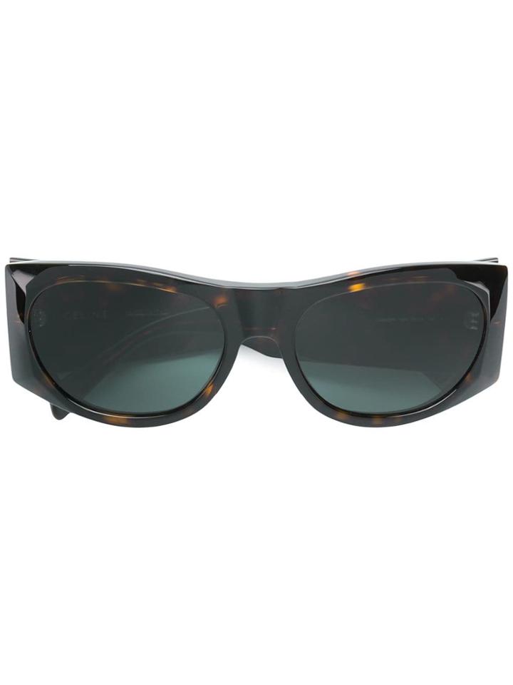 Celine Eyewear Oval Shaped Sunglasses - Brown