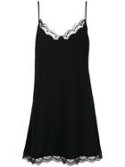 Chloé Lace Trimmed Slip Dress - Black