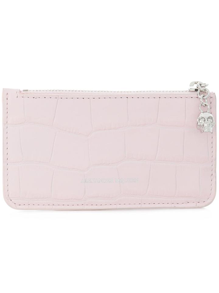 Alexander Mcqueen Zipped Cardholder - Pink & Purple